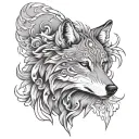 Wolf Spirit Animal tattoo design idea