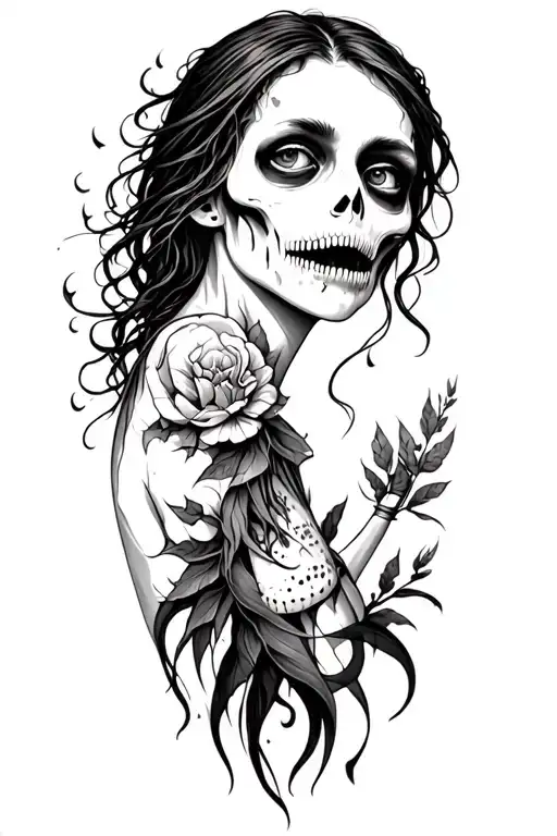 beautiful zombie sleeve tattoo tattoo design idea