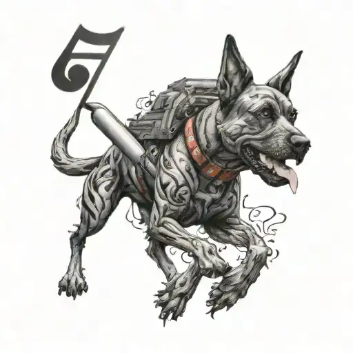 My name is José Luis Bastardo, i'm manejador K9 and I like the music tattoo design idea