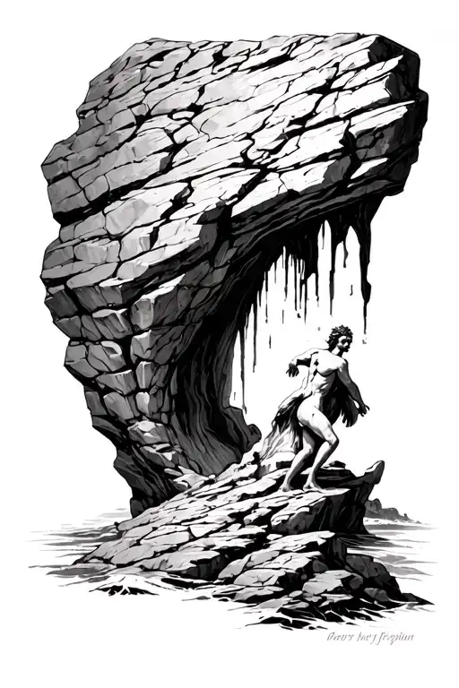 So what do you think about on the outside bicep the rock that Orpheus opened to descend into the underworld, (so like a  tattoo design idea