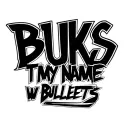 Dragon ball z with my name buks w bullets text tattoo design idea