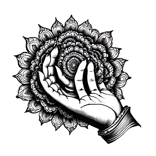 buddha's hand tattoo design idea