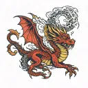 dragon reversible tattoo design idea