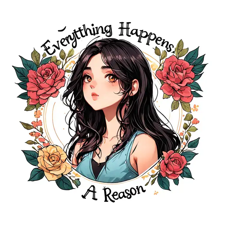 Everything Happens A Reason tattoo design idea