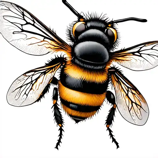 lemon bee tattoo design idea