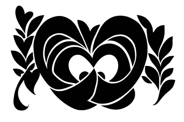 infinity symbol with hearts symbolizing love between a mother and daughter tattoo design idea