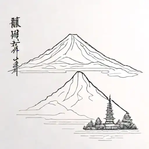 minimalist mt Fuji tattoo design tattoo design idea