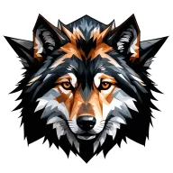 wolf looking forward tattoo design idea