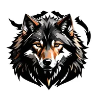 wolf looking forward tattoo design idea