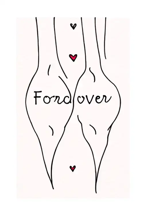 best friends forever tattoo design idea