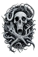 Eldritch Horror Cybersigilism sleeve tattoo design idea