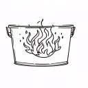 a bucket of fireball tattoo design idea