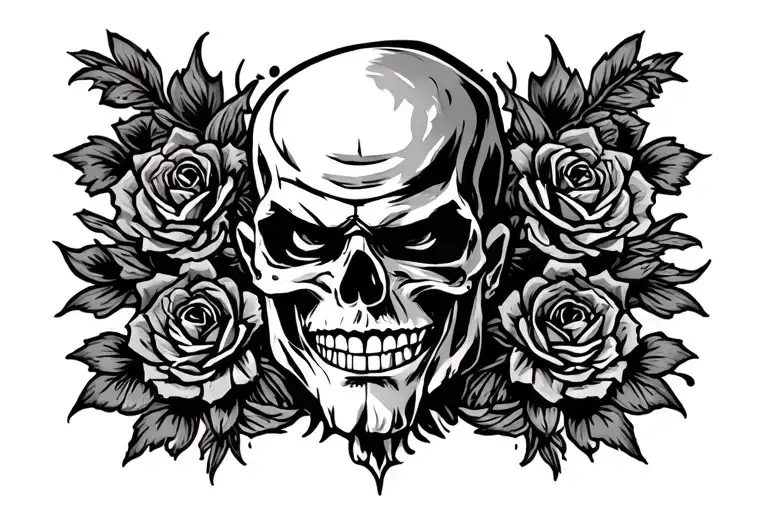 A neo-traditional tattoo design inspired by Big Goldberg’s style. The design should have a bold and aggressive tone tattoo design idea