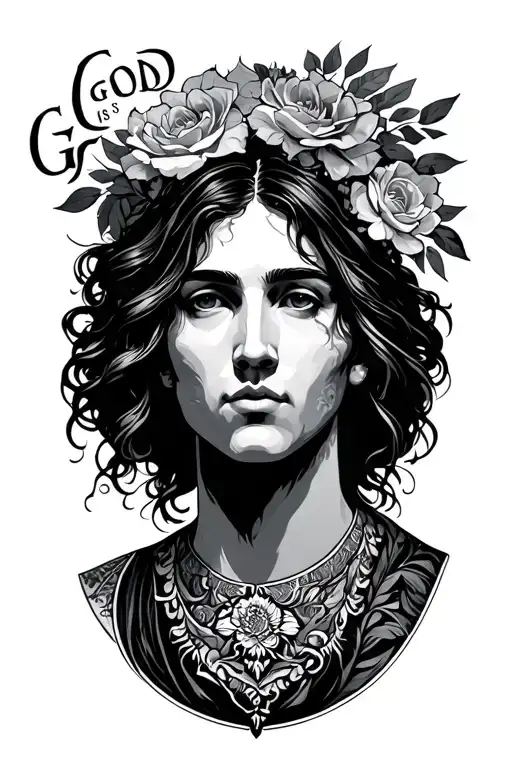 god is gracious tattoo design idea