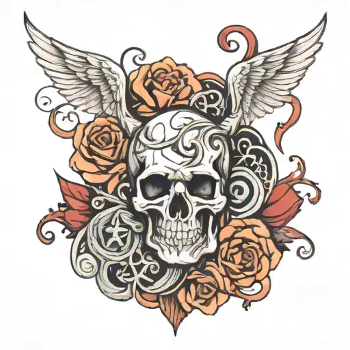 God over Mind and Matter tattoo design idea