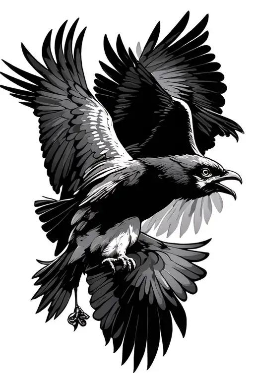 mc echer style incorportaing birds flying tattoo design idea