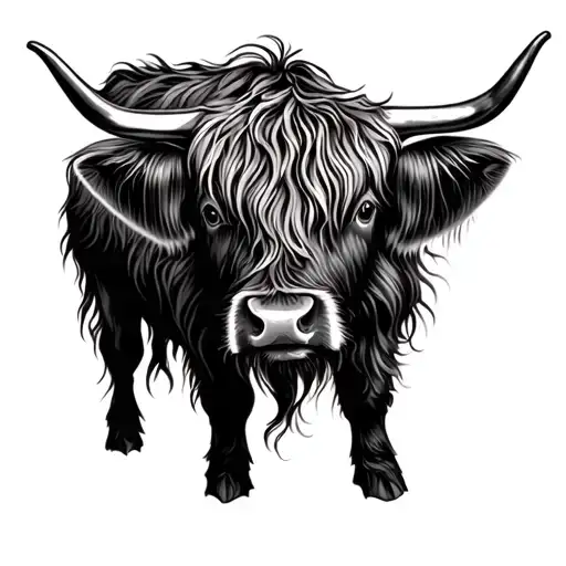 Highland Cow tattoo design idea