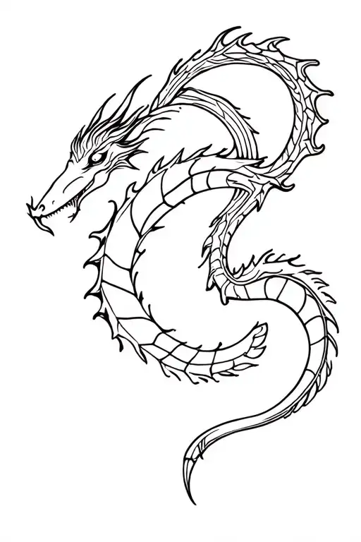 Aries Dragon tattoo design idea