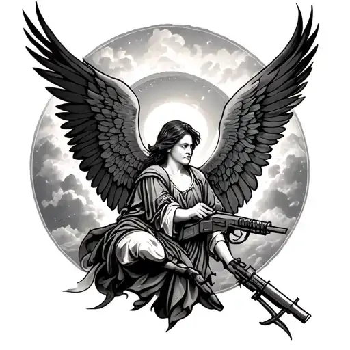 the first war in heaven tattoo design idea