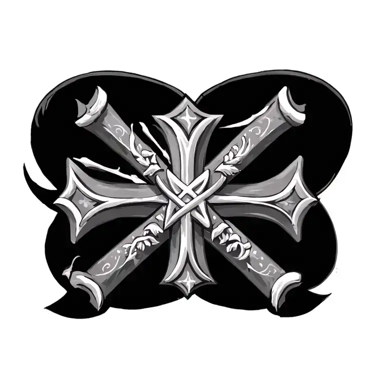 Serbian orthodox cross tattoo design idea