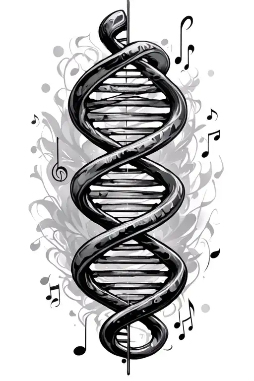 Music, DNA, Tattoo Design tattoo design idea