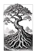 poison tree growing tattoo design idea