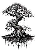 poison tree growing tattoo design idea