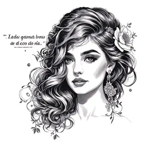 aesthetic quotes in spanish lady comes to me tattoo design idea