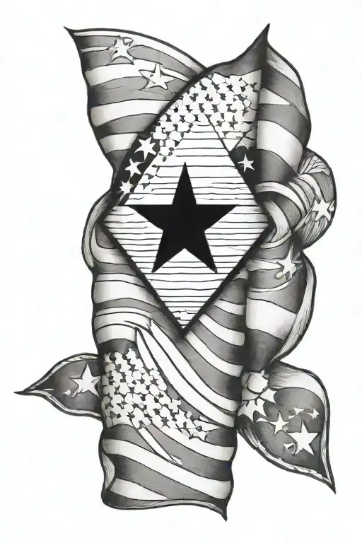 american flag sleeve tattoo design idea