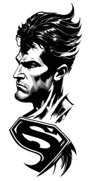 Superman symbol merging tattoo design idea