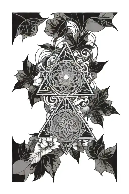 scales of life sacred geometry trippy Abstract lineart tattoo design idea