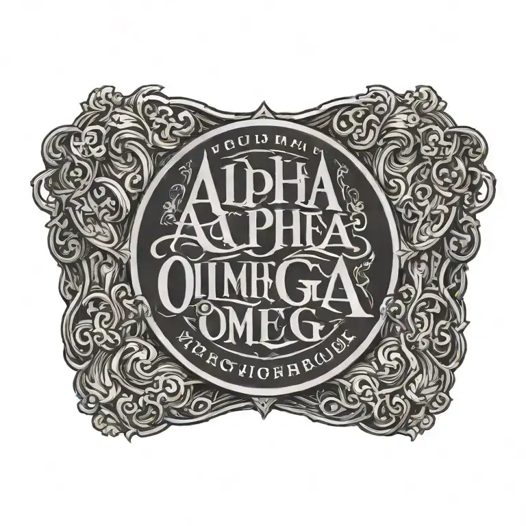 alpha omega logo tattoo design idea