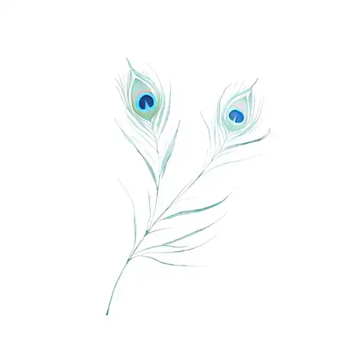 peacock feather intertwined tattoo design idea