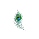 peacock feather intertwined tattoo design idea