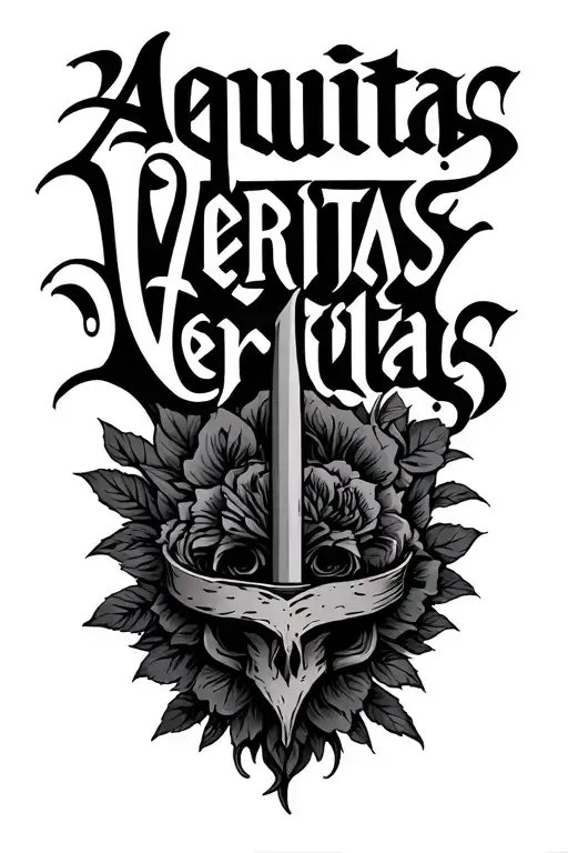 "Aequitas Veritas" Aequitas Veritas tattoo design idea