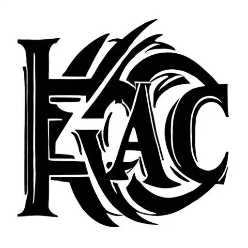 initials E A C tattoo design idea