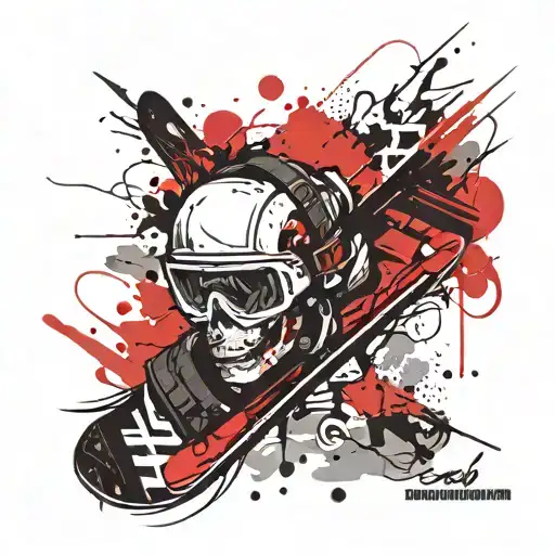 snowboard tattoo design idea