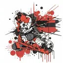 snowboard tattoo design idea