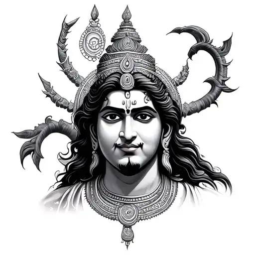 Vishnu tattoo design idea