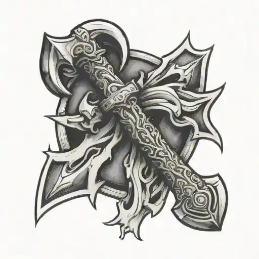 Halligan And fire Axe tattoo design idea