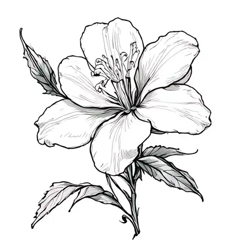 oleander flower tattoo design idea