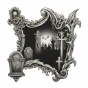 Graveyard tattoo design idea