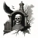 Graveyard tattoo design idea