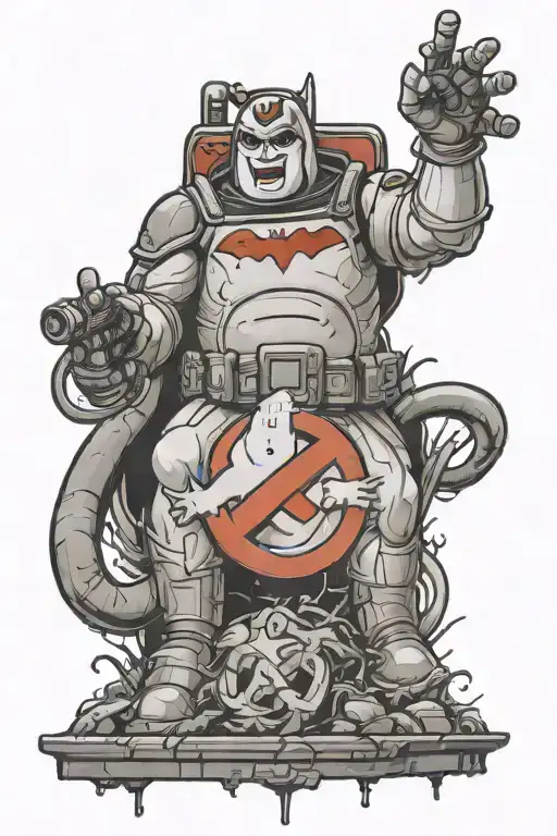 ghostbusters logo Batman tattoo design idea