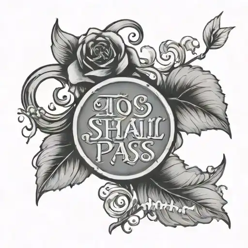 This too shall pass symbol incorporating elements tattoo design idea
