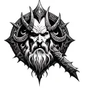 odin gates of vahalla tattoo design idea