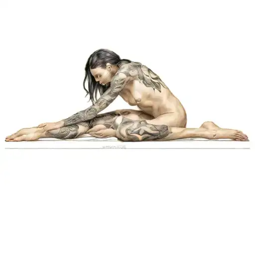 petite,nude,sexy,beautifull,full body,female,worrior,anatomically correct,realism tattoo design idea