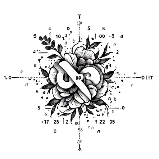 GPS Coordinates with date tattoo design idea