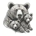 Bears and cubs tattoo design idea