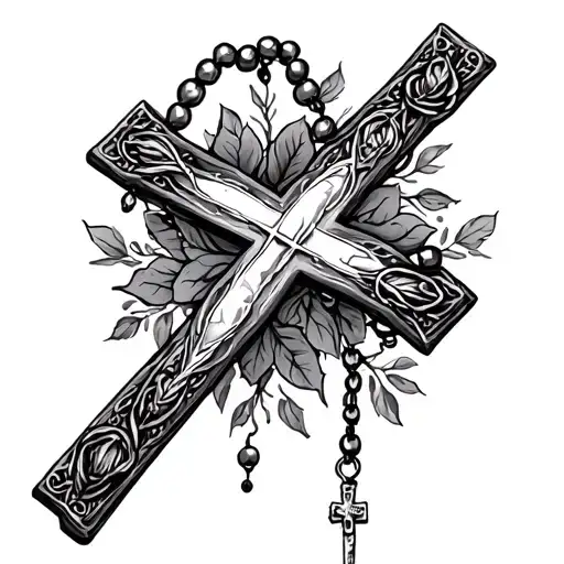 Rosary Cross tattoo design idea